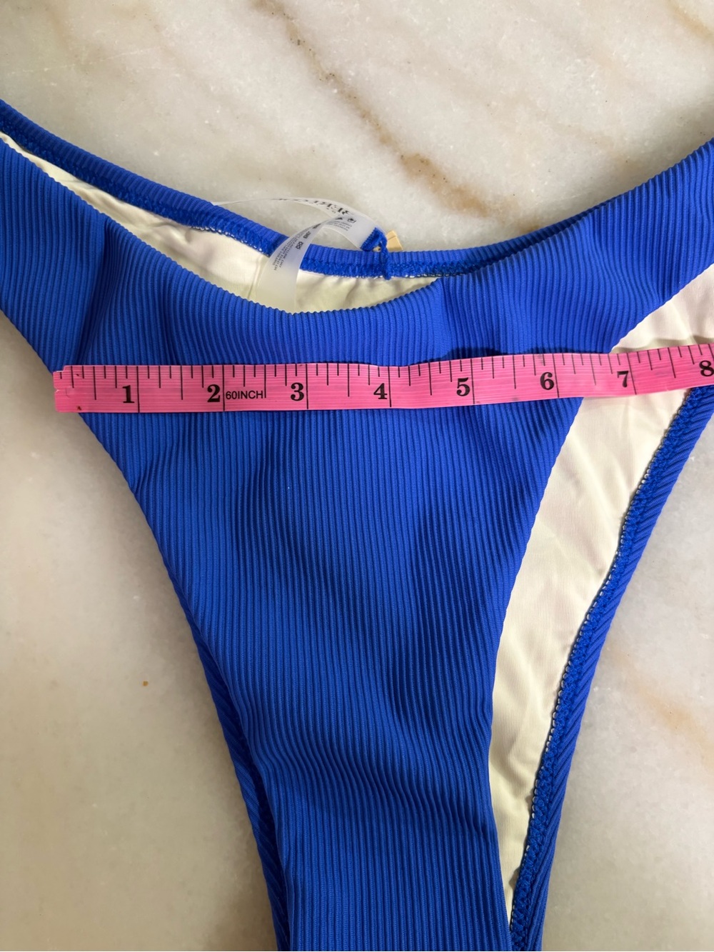 Berlook Blue Ribbed Two-Piece Swim Bikini SIZE Small - Picture 2 of 8